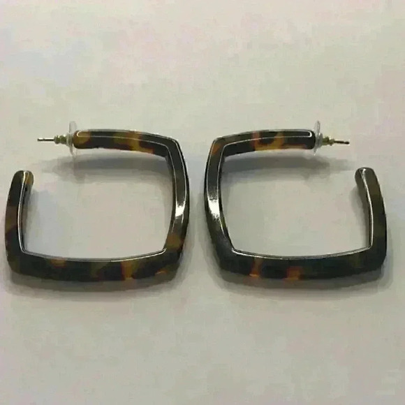 J Crew New Square Hoop Earrings - Picture 4 of 8